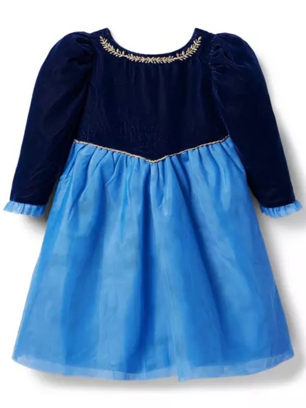Disney Janie And Jack Girls Frozen Velvet Tulle Dress Anna Elsa Princess - Picture 11 of 13
